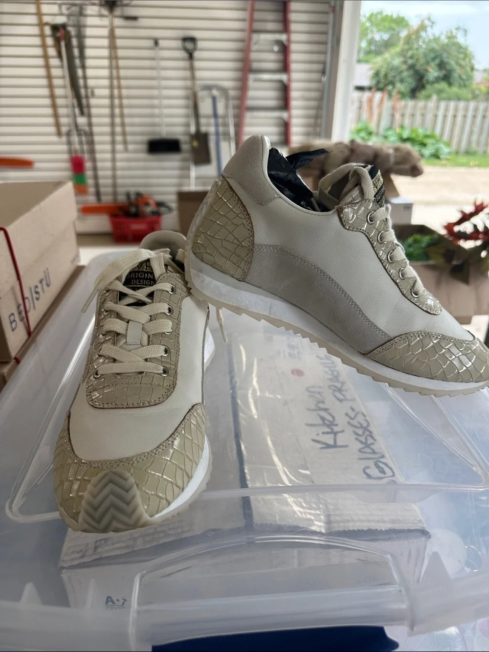 Vintage Havana Beige & Cream Women's Sneakers